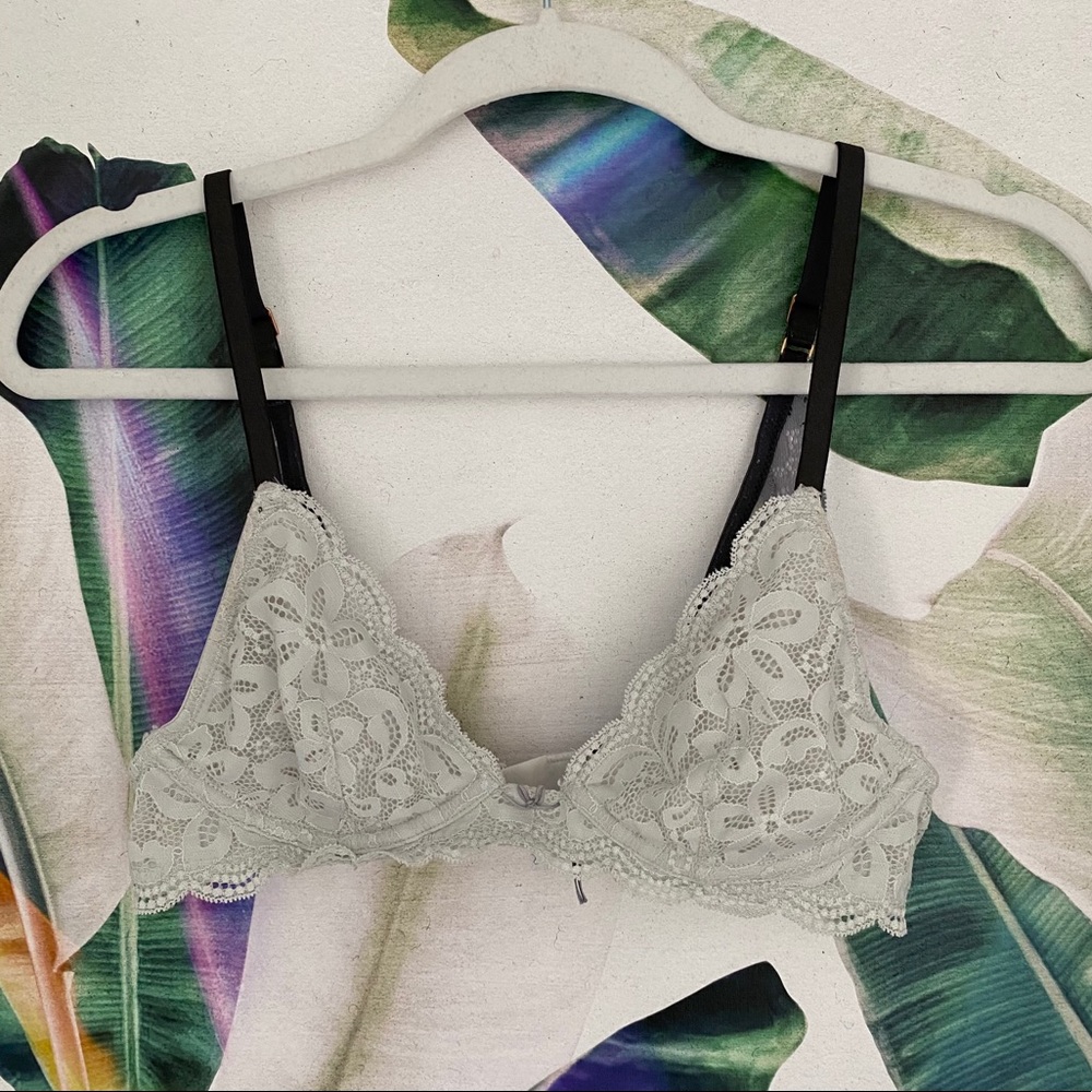 Aerie Happy Unlined Lace Bralette Bra